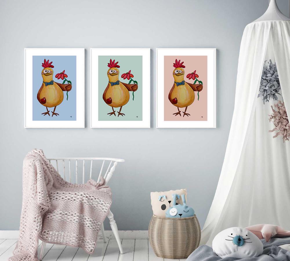 Huhn Kinderposter